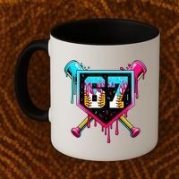 Baseball Ice Cream Drip Number 67 Player Sixty Seven Meme Coffee Mug thumb 2