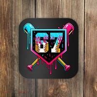 Baseball Ice Cream Drip Number 67 Player Sixty Seven Meme Coaster thumb 0
