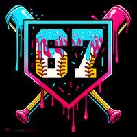 Baseball Ice Cream Drip Number 67 Player Sixty Seven Meme Women's Hoodie thumb 2