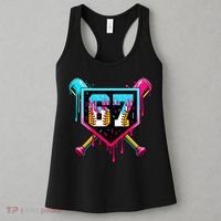 Baseball Ice Cream Drip Number 67 Player Sixty Seven Meme Women's Tank Top thumb 3