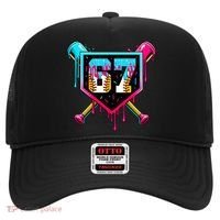 Baseball Ice Cream Drip Number 67 Player Sixty Seven Meme Hat thumb 0
