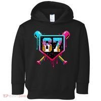 Baseball Ice Cream Drip Number 67 Player Sixty Seven Meme Toddler Hoodie thumb 0