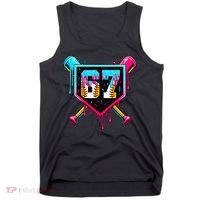 Baseball Ice Cream Drip Number 67 Player Sixty Seven Meme Tank Top thumb 0