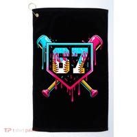 Baseball Ice Cream Drip Number 67 Player Sixty Seven Meme Golf Towel thumb 0