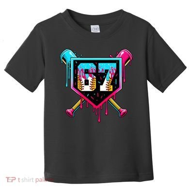 Baseball Ice Cream Drip Number 67 Player Sixty Seven Meme Toddler T-Shirt