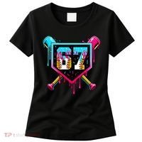 Baseball Ice Cream Drip Number 67 Player Sixty Seven Meme Women's T-Shirt thumb 0