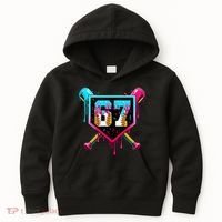 Baseball Ice Cream Drip Number 67 Player Sixty Seven Meme Kids Hoodie thumb 0