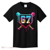 Baseball Ice Cream Drip Number 67 Player Sixty Seven Meme Kids T-Shirt thumb 0