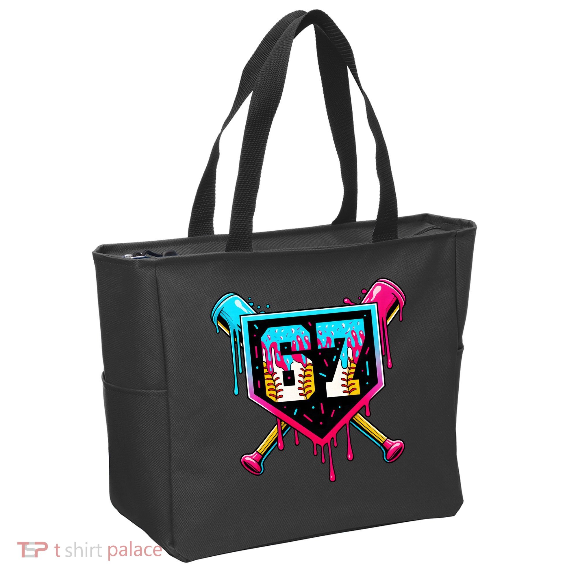 Baseball Ice Cream Drip Number 67 Player Sixty Seven Meme Tote Bag