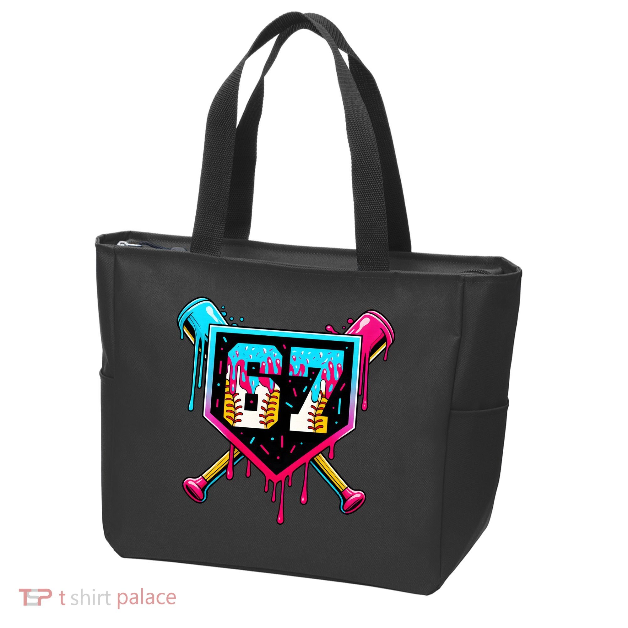 Baseball Ice Cream Drip Number 67 Player Sixty Seven Meme Tote Bag