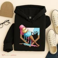 Baseball Ice Cream Dripping Home Plate Hoodie thumb 4