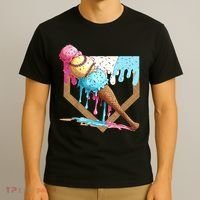 Baseball Ice Cream Dripping Home Plate T-Shirt thumb 3