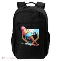 Baseball Ice Cream Dripping Home Plate Backpack thumb 0