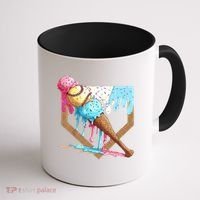 Baseball Ice Cream Dripping Home Plate Coffee Mug thumb 1