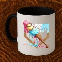 Baseball Ice Cream Dripping Home Plate Coffee Mug thumb 2