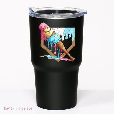 Baseball Ice Cream Dripping Home Plate Tumbler