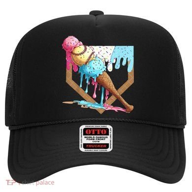 Baseball Ice Cream Dripping Home Plate Hat