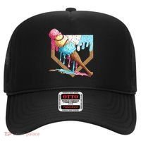 Baseball Ice Cream Dripping Home Plate Hat thumb 0