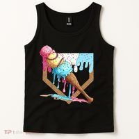 Baseball Ice Cream Dripping Home Plate Tank Top thumb 2