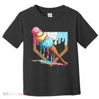 Baseball Ice Cream Dripping Home Plate Toddler T-Shirt thumb 0