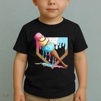 Baseball Ice Cream Dripping Home Plate Toddler T-Shirt thumb 2