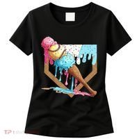Baseball Ice Cream Dripping Home Plate Women's T-Shirt thumb 0