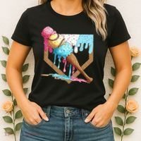 Baseball Ice Cream Dripping Home Plate Women's T-Shirt thumb 2
