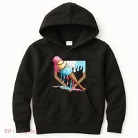 Baseball Ice Cream Dripping Home Plate Kids Hoodie thumb 0