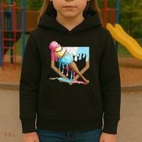 Baseball Ice Cream Dripping Home Plate Kids Hoodie thumb 3
