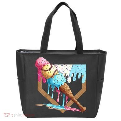 Baseball Ice Cream Dripping Home Plate Tote Bag