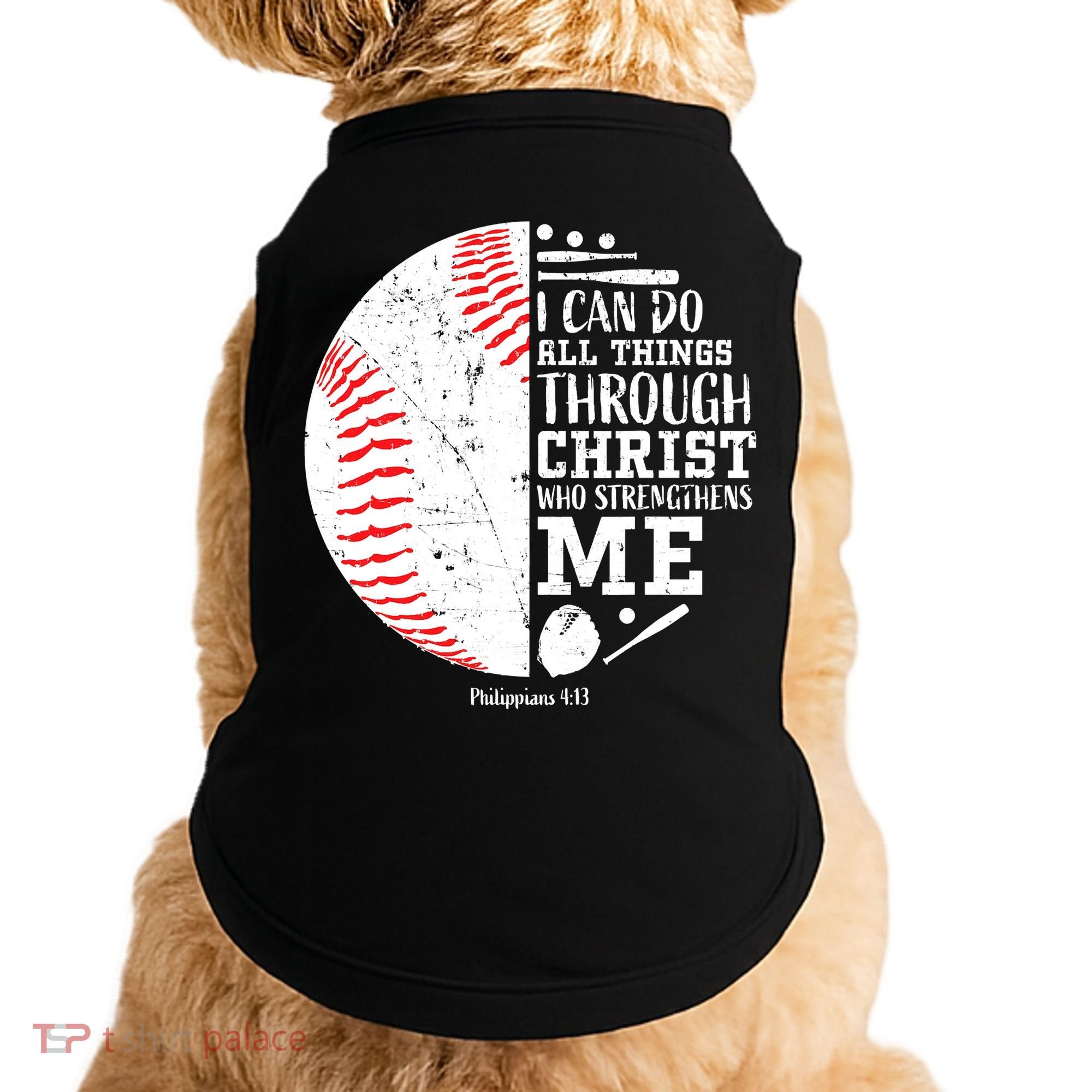Baseball I Can Do All Thing Through Christ Who Strengthens Me Doggie Tank