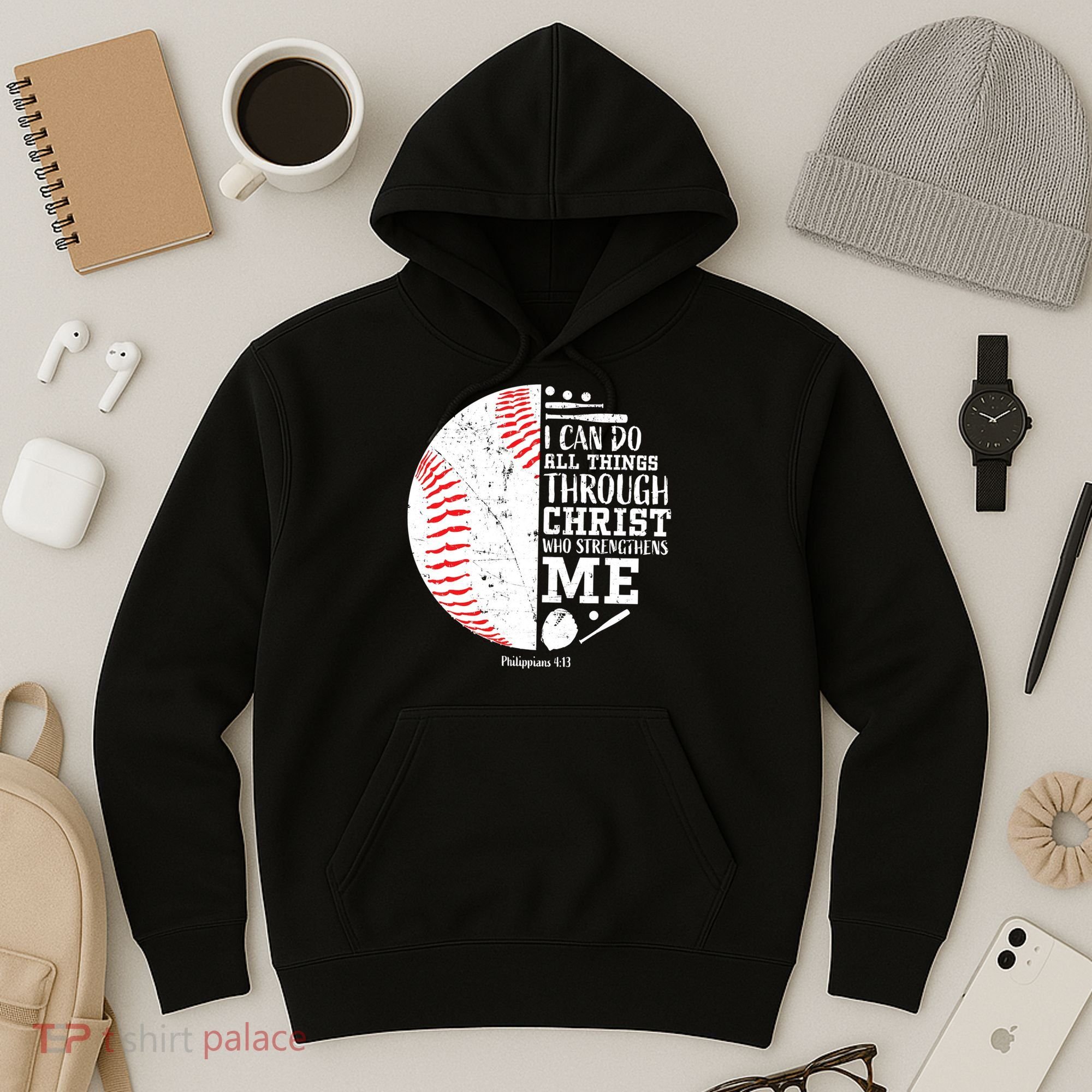 Baseball I Can Do All Thing Through Christ Who Strengthens Me Hoodie