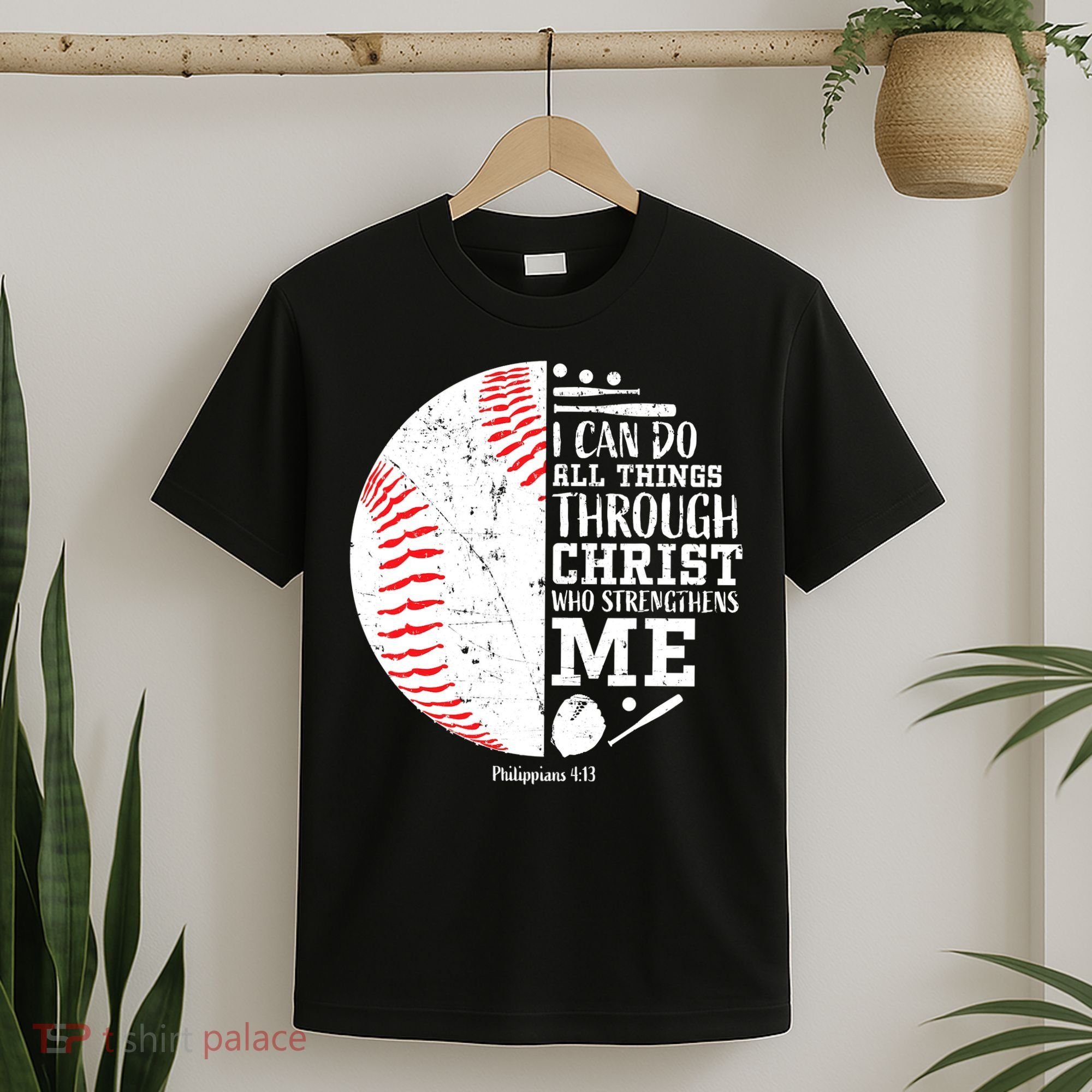 Baseball I Can Do All Thing Through Christ Who Strengthens Me T-Shirt