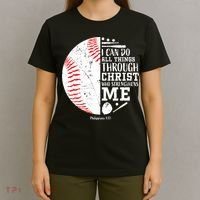 Baseball I Can Do All Thing Through Christ Who Strengthens Me T-Shirt thumb 4