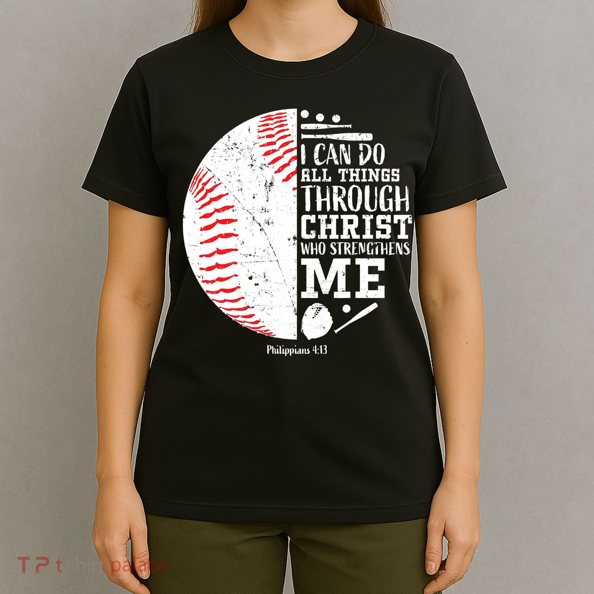Baseball I Can Do All Thing Through Christ Who Strengthens Me T-Shirt