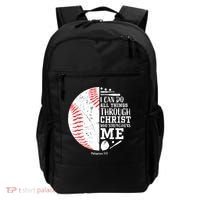 Baseball I Can Do All Thing Through Christ Who Strengthens Me Backpack thumb 0