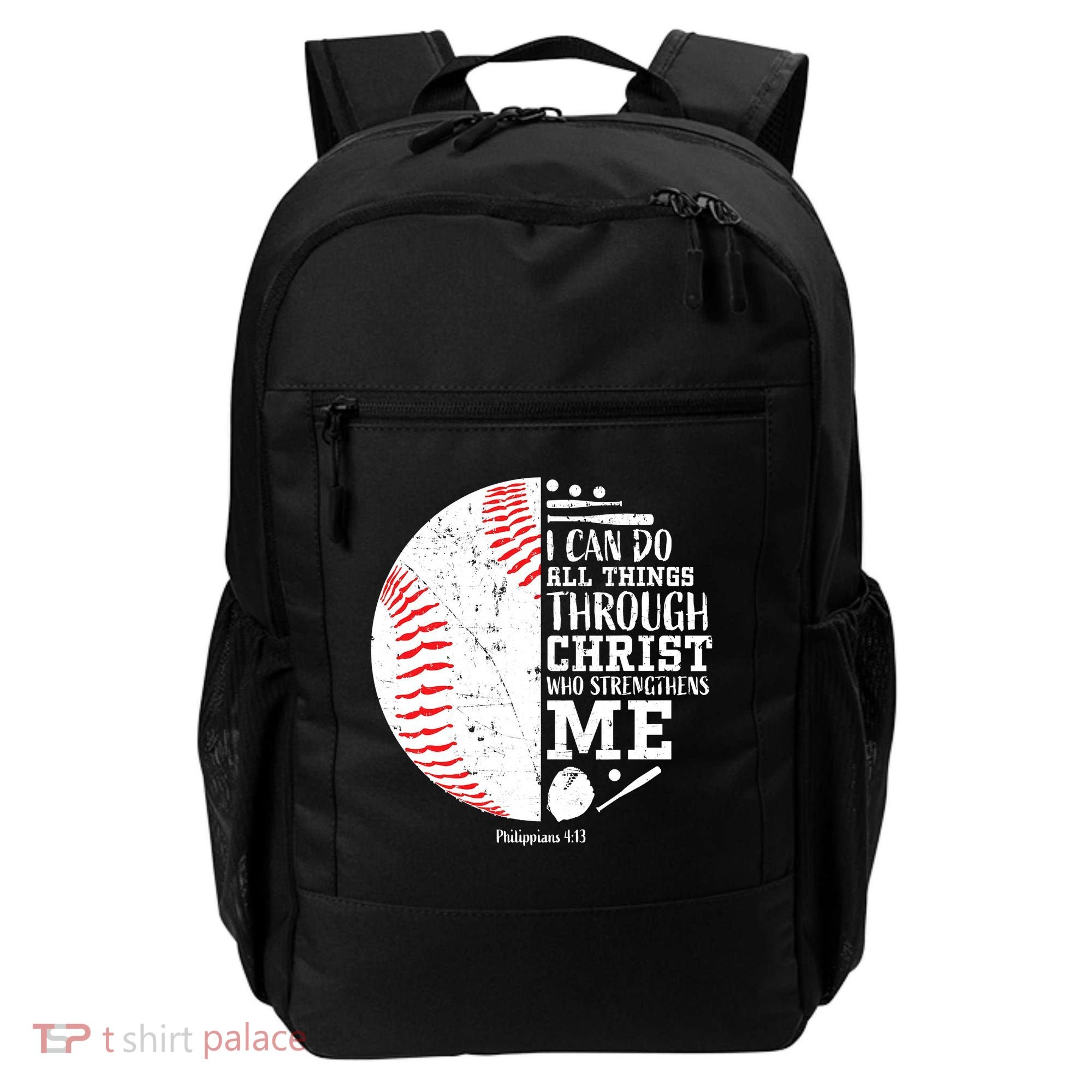 Baseball I Can Do All Thing Through Christ Who Strengthens Me Backpack