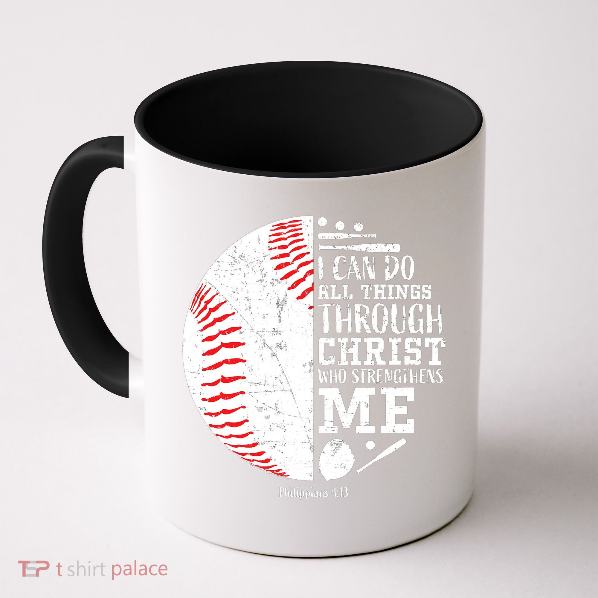 Baseball I Can Do All Thing Through Christ Who Strengthens Me Coffee Mug