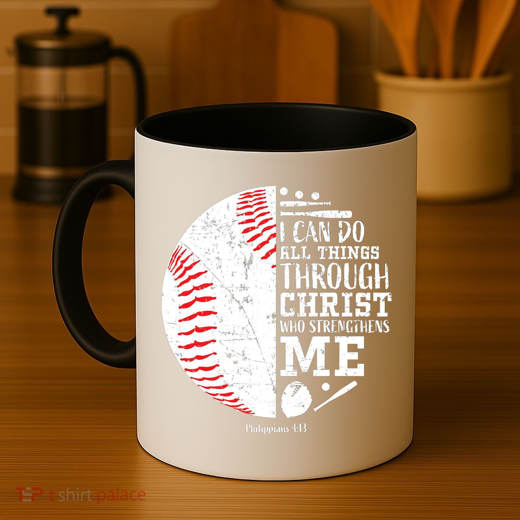 Baseball I Can Do All Thing Through Christ Who Strengthens Me Coffee Mug