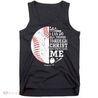 Baseball I Can Do All Thing Through Christ Who Strengthens Me Tank Top thumb 0