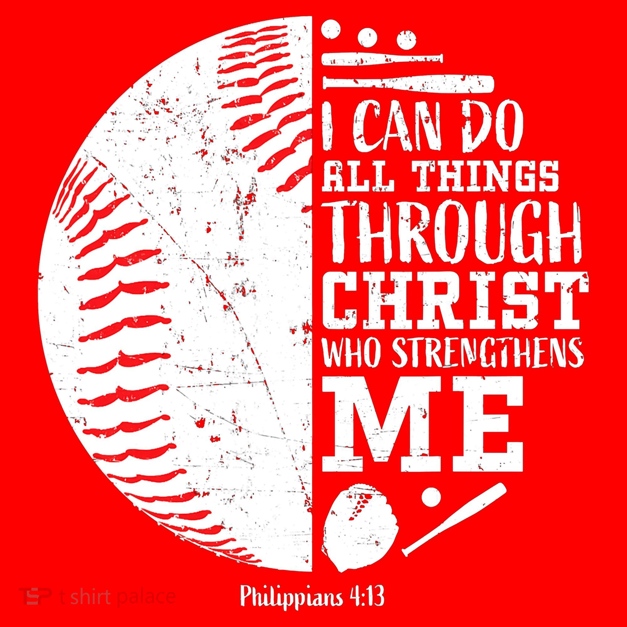 Baseball I Can Do All Thing Through Christ Who Strengthens Me Santa Hat