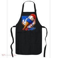 Baseball Ice Cream Drip USA 4th Of July Apron thumb 0