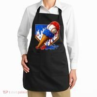 Baseball Ice Cream Drip USA 4th Of July Apron thumb 2