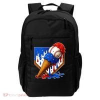 Baseball Ice Cream Drip USA 4th Of July Backpack thumb 0