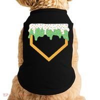 Baseball Ice Cream Dripping Baseball Home Plate Drip Doggie Tank thumb 0