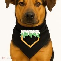 Baseball Ice Cream Dripping Baseball Home Plate Drip USA-Made Doggie Bandana thumb 1