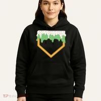 Baseball Ice Cream Dripping Baseball Home Plate Drip Hoodie thumb 5