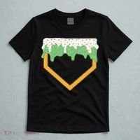 Baseball Ice Cream Dripping Baseball Home Plate Drip T-Shirt thumb 5