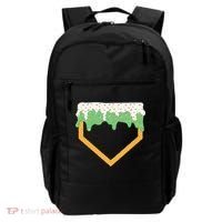 Baseball Ice Cream Dripping Baseball Home Plate Drip Backpack thumb 0