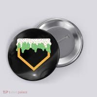 Baseball Ice Cream Dripping Baseball Home Plate Drip Button thumb 0